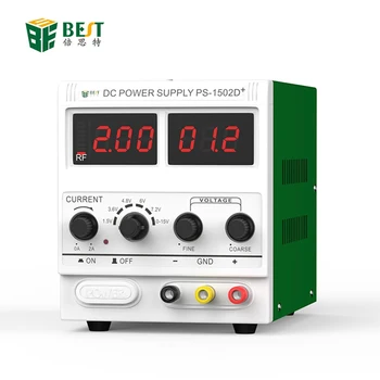 BST-1502DD Mobile Phone Computer Repair DC Adjustable Power Supply Voltage Regulator Regulated Power Supply 0-15V 2A 220V/110V
BST-1502DD Mobile Phone Computer Repair DC Adjustable Power Supply Voltage Regulator Regulated Power Supply 0-15V 2A 220V/110V