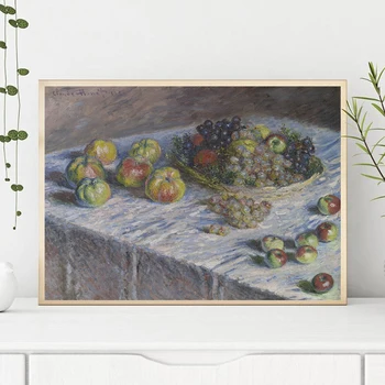 French Claude Monet Apples and Grapes Oil Painting Canvas Poster Print Cuadros Wall Picture For Home Living Room Decor
French Claude Monet Apples and Grapes Oil Painting Canvas Poster Print Cuadros Wall Picture For Home Living Room Decor