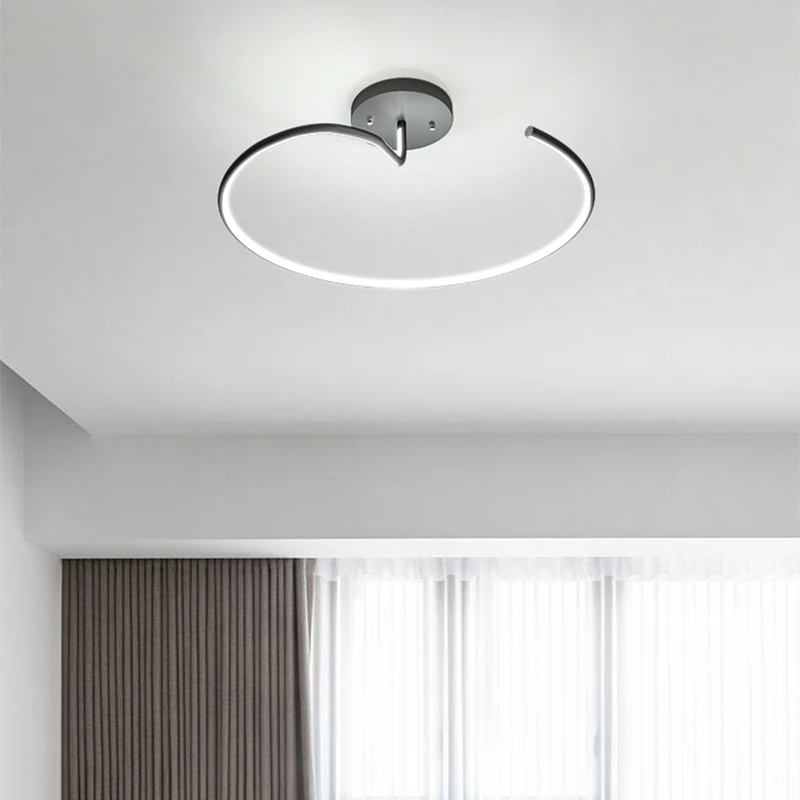 Фото Modern Led Pendant Lamp For Bedroom Dining Living Room Kitchen Decor Interior Design White/Black Ceiling Hanging Lights Fixtures | Лампы и