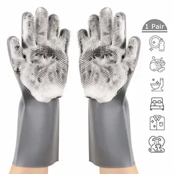 2pcs Magic Silicone Dishwashing Gloves Scrubber Dish Fruit Washing Sponge Rubber Scrub Kitchen Cleaning Pet Bathing Car Brush
2pcs Magic Silicone Dishwashing Gloves Scrubber Dish Fruit Washing Sponge Rubber Scrub Kitchen Cleaning Pet Bathing Car Brush