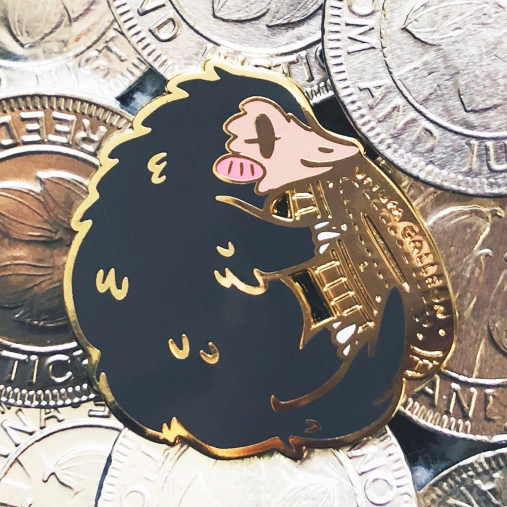 Funny Niffler Hugging Galleon Hard Enamel Pin Cute Cartoon Animal Monkey Golden Brooch Jewelry Magical literature Lover Gift
Funny Niffler Hugging Galleon Hard Enamel Pin Cute Cartoon Animal Monkey Golden Brooch Jewelry Magical literature Lover Gift