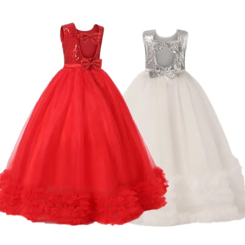 Princess Girls Wedding Dress Sequins Formal Party Dresses For Girls Tutu Kids Clothes Children Backless Designs Red Long Dress
Princess Girls Wedding Dress Sequins Formal Party Dresses For Girls Tutu Kids Clothes Children Backless Designs Red Long Dress