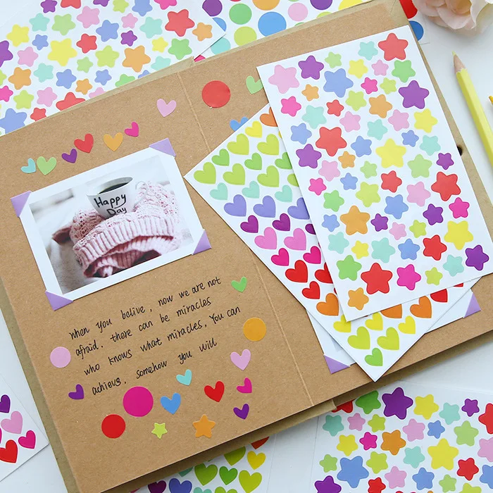 6Pcs/Set Star Heart Notebook Stickers Sticky Paper Label Classic Adesivi Kawaii Diary Sticker rewards For Children Stickers
6Pcs/Set Star Heart Notebook Stickers Sticky Paper Label Classic Adesivi Kawaii Diary Sticker rewards For Children Stickers