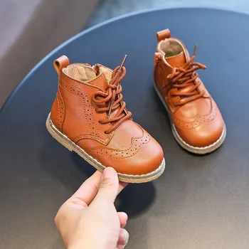 New Boys Girls Leather Boots autumn Children Fashion Boot Waterproof lacing Kids Ankle Booties for Girl Casual Flats Martin Shoe
New Boys Girls Leather Boots autumn Children Fashion Boot Waterproof lacing Kids Ankle Booties for Girl Casual Flats Martin Shoe