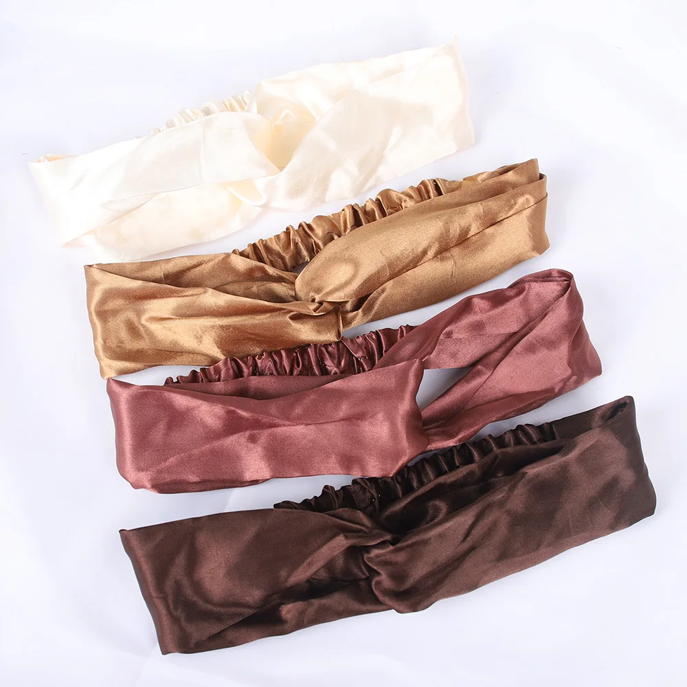 Fashion Silk Satin Headbands Cross Top Knot Elastic Hair Bands Women Girls Solid Hairbands Scrunchies Turban Hair Accessories
Fashion Silk Satin Headbands Cross Top Knot Elastic Hair Bands Women Girls Solid Hairbands Scrunchies Turban Hair Accessories