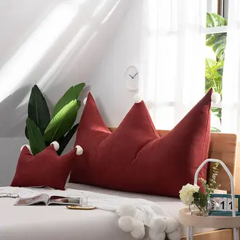 Solid color crown bed headrest removable and washable soft pack bedside long cushion hair ball lattice large back big pillow
Solid color crown bed headrest removable and washable soft pack bedside long cushion hair ball lattice large back big pillow