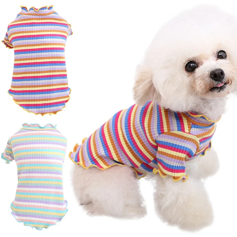 Summer Dog Clothes Thin Sweater Vest T Shirt For Small Large Dogs Cat Shirt Stripe Pet Clothing Chihuahua Puppy Dog Vest Pajamas Summer Dog Clothes Thin Sweater Vest T Shirt For Small Large Dogs Cat Shirt Stripe Pet Clothing Chihuahua Puppy Dog Vest Pajamas