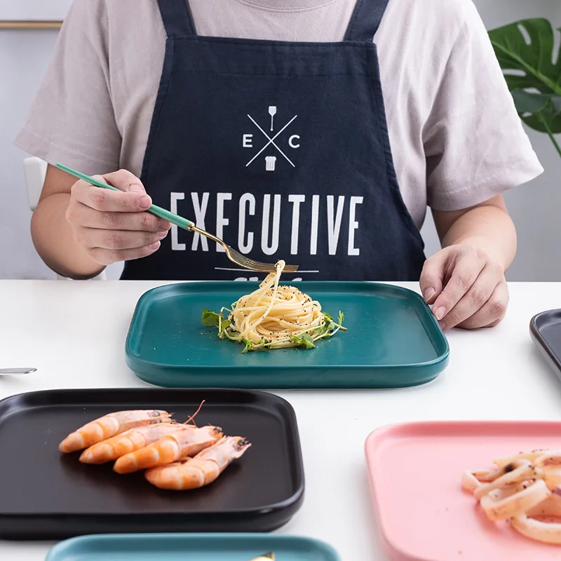 Nordic Ceramic Western Steak Square Flat Frosted Glazed Salad Plate Daily Kitchen Tableware Pizza Baking Pan 6/8/10 Inch
Nordic Ceramic Western Steak Square Flat Frosted Glazed Salad Plate Daily Kitchen Tableware Pizza Baking Pan 6/8/10 Inch