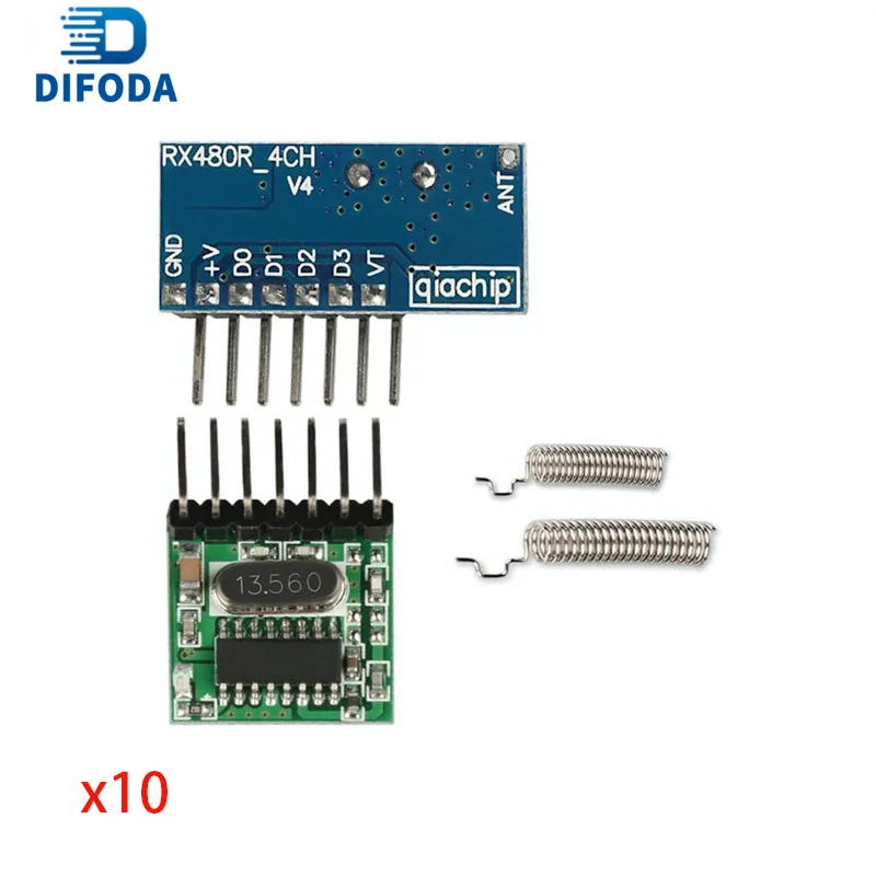 433 Mhz Superheterodyne RF Wireless Transmitter & Receiver Module with Antenna Remote Control Switch For Arduino uno Kits Z25
433 Mhz Superheterodyne RF Wireless Transmitter & Receiver Module with Antenna Remote Control Switch For Arduino uno Kits Z25
