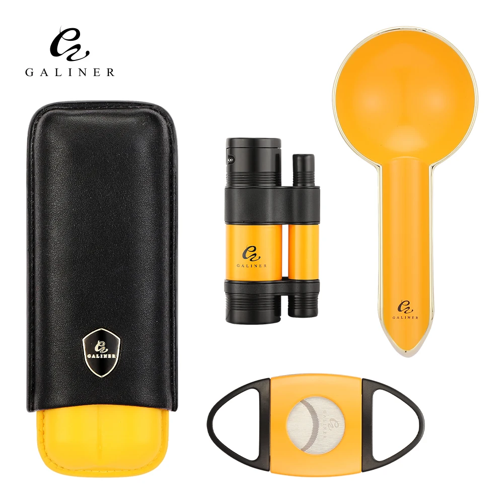 GALINER Luxury Cigar Lighter Cutter Set Smoking Accessories With Puro Punch Drill Cigar Case Humidor Home Ashtray
GALINER Luxury Cigar Lighter Cutter Set Smoking Accessories With Puro Punch Drill Cigar Case Humidor Home Ashtray