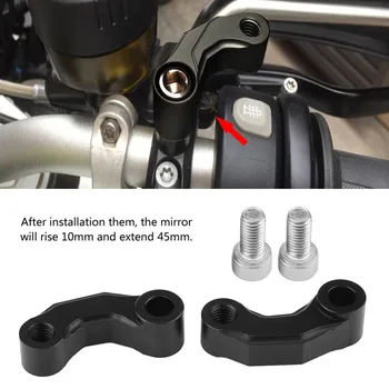 Motorcycle Mirror Riser Extension Bracket Adapter for BMW R1200GS LC/ADV 13-18 R nineT/R1200R premium CNC Aluminum alloy Black
Motorcycle Mirror Riser Extension Bracket Adapter for BMW R1200GS LC/ADV 13-18 R nineT/R1200R premium CNC Aluminum alloy Black