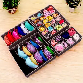 4pcs Storage Boxes Underwear Storage Divider Drawer Lidded Closet Underwear Organizer Drawer By For Underwear Bras Socks Ties
4pcs Storage Boxes Underwear Storage Divider Drawer Lidded Closet Underwear Organizer Drawer By For Underwear Bras Socks Ties