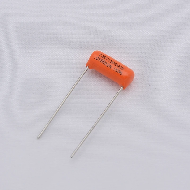 Оранжевый тональный колпачок acitor CDE715P 153J 0 0155 мкФ 200V для электрической гитары бас