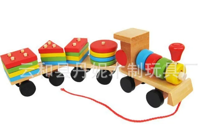 Children Wooden Educational Toys Shape Cognitive Matching Three-section Small Train
Children Wooden Educational Toys Shape Cognitive Matching Three-section Small Train