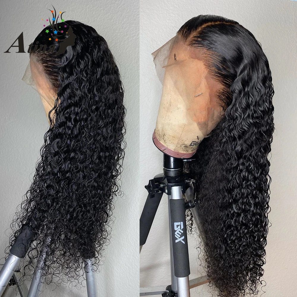Вьющиеся 360 Синтетические волосы на кружеве al парик предварительно вырезанные с