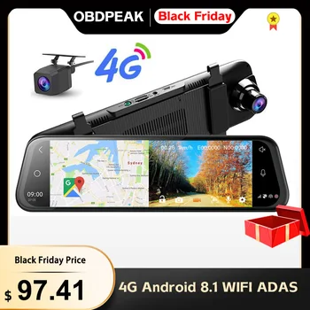OBDPEAK 4G Android 8.1 Car Dash Camera Dvr Rearview Mirror Wifi ADAS RAM 2G + ROM 16G Auto Registrator DashCam GPS Navi 24H Park
OBDPEAK 4G Android 8.1 Car Dash Camera Dvr Rearview Mirror Wifi ADAS RAM 2G + ROM 16G Auto Registrator DashCam GPS Navi 24H Park