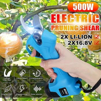 500W Cordless Electric Pruning Shears 16.8V Rechargeable Lithium Secateur Branch Cutter Electric Garden Pruner +2 Li-ion Battery
500W Cordless Electric Pruning Shears 16.8V Rechargeable Lithium Secateur Branch Cutter Electric Garden Pruner +2 Li-ion Battery