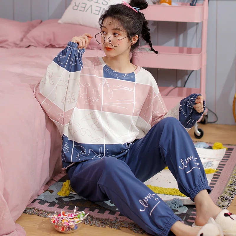 2020 New Women's Pajamas Sets Autumn And Winter Loose With Comfortable Sleepwear Girl's Housewear Ladies Nightdress
2020 New Women's Pajamas Sets Autumn And Winter Loose With Comfortable Sleepwear Girl's Housewear Ladies Nightdress