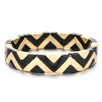 ZMZY Bohemia Handmade Enamel Black Gold Arrow BeadsTile Bracelet Painted Metal Armband Cuff Bracelet
ZMZY Bohemia Handmade Enamel Black Gold Arrow BeadsTile Bracelet Painted Metal Armband Cuff Bracelet