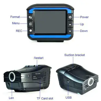 

Russian&English Voice Cra Recorder Camera G-Sensor Traffic Alert Car DVR for Driving Vehemo Radar Speed Detector Dash Camera