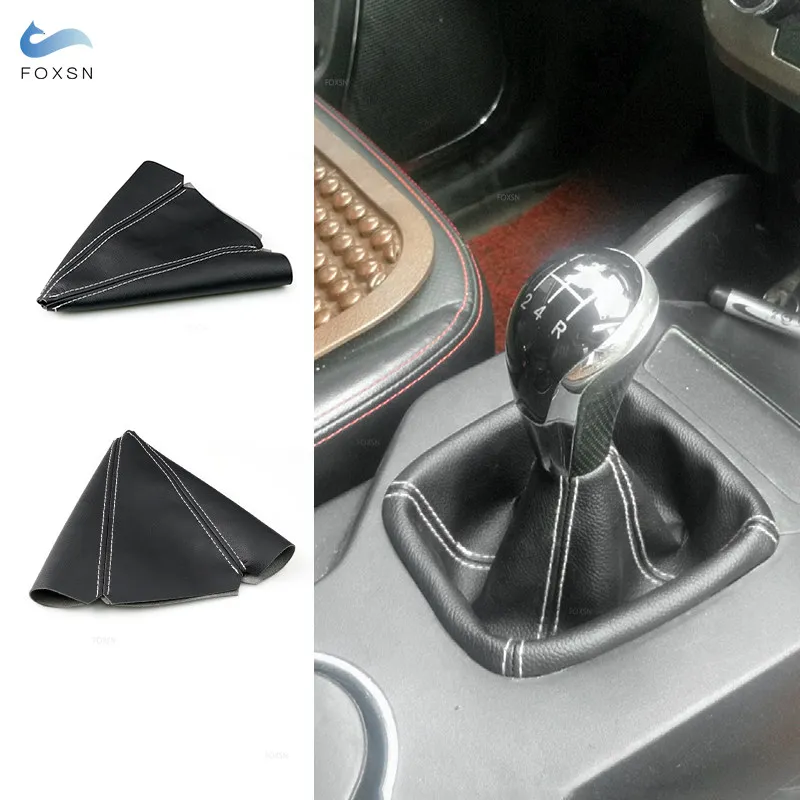 Black Leather white line Gear Shift Gaiter Automobile Shifter Lever Boot Dust Cover Universal Car Accessories Shift Knob Trim
Black Leather white line Gear Shift Gaiter Automobile Shifter Lever Boot Dust Cover Universal Car Accessories Shift Knob Trim