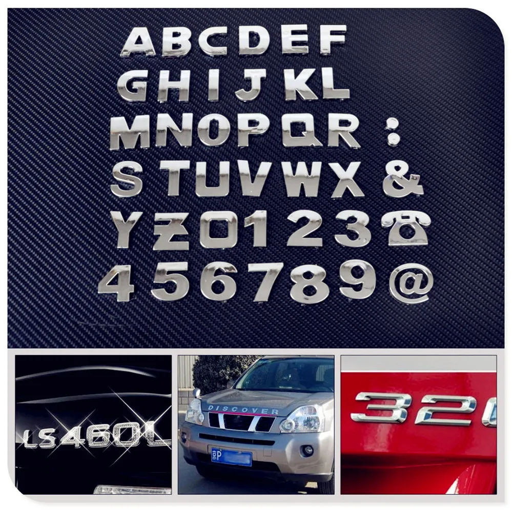 Фото Автомобильные наклейки сделай сам с буквами алфавита и цифрами логотип для Lexus