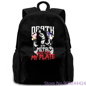 Death In My Metal Not on My Plate Vegan Vegetarien Homme Noir Printed Pure women men backpack laptop travel school adult 
Death In My Metal Not on My Plate Vegan Vegetarien Homme Noir Printed Pure women men backpack laptop travel school adult