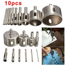 10pcs 3-50mm Diamond Glass Marble Drill Core Hole Saw Opener Ceramic Marble Tile Opening Woodworking Tool Glass Drill Bit Set
10pcs 3-50mm Diamond Glass Marble Drill Core Hole Saw Opener Ceramic Marble Tile Opening Woodworking Tool Glass Drill Bit Set