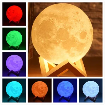 Dropship Rechargeable 3D Lamp Print Moon Lamp 2/16 Color Change Touch Usb Led Night Light Creative Gift bedroom lamp Home Decor
Dropship Rechargeable 3D Lamp Print Moon Lamp 2/16 Color Change Touch Usb Led Night Light Creative Gift bedroom lamp Home Decor
