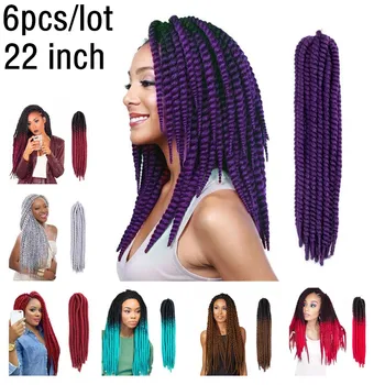 22 Inch Havana Mambo Twist Synthetic Hair Bulk Extension Ombre Dreadlocks Crochet Braiding Braided Passion Twist Braids Spring
22 Inch Havana Mambo Twist Synthetic Hair Bulk Extension Ombre Dreadlocks Crochet Braiding Braided Passion Twist Braids Spring