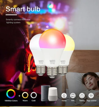 TUYA Wifi Smart Bulb Home Lighting Lamp 9W E27 Magic RGB+CW +WW Dimmable Support IOS /Android APP Control Wake Up Magic Bulb
TUYA Wifi Smart Bulb Home Lighting Lamp 9W E27 Magic RGB+CW +WW Dimmable Support IOS /Android APP Control Wake Up Magic Bulb