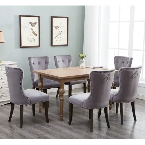2PCS Victorian Dining Chair Button Tufted Armless Chair Upholstered Accent Chair Nailhead Trim Chair Ring Pull Set
2PCS Victorian Dining Chair Button Tufted Armless Chair Upholstered Accent Chair Nailhead Trim Chair Ring Pull Set