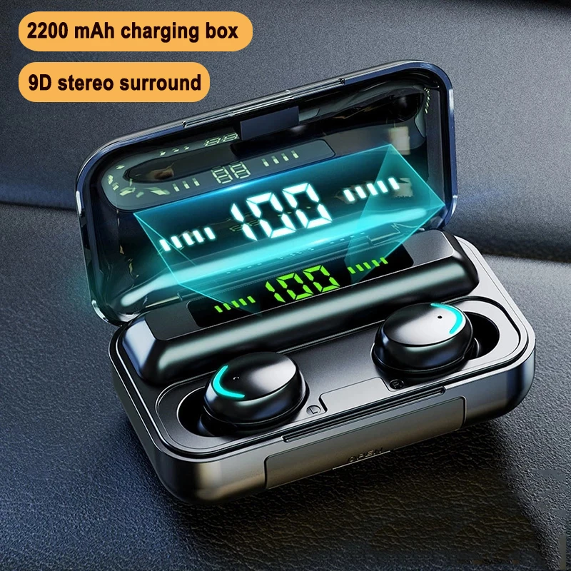 Waterproof Earbuds Headsets TWS Bluetooth Earphones 2200mAh Charging Box Wireless Headphone With Mic 9D Stereo Sports Headphones
Waterproof Earbuds Headsets TWS Bluetooth Earphones 2200mAh Charging Box Wireless Headphone With Mic 9D Stereo Sports Headphones