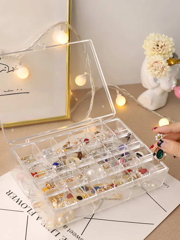 Transparent Double-Layer Jewelry Box Display Box Jewelry Storage Box Multifunctional Nail Storage Display Organizer YSUMI
Transparent Double-Layer Jewelry Box Display Box Jewelry Storage Box Multifunctional Nail Storage Display Organizer YSUMI
