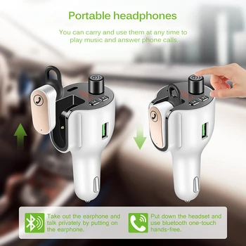 Car MP3 Player Bluetooth Car Kit FM Transmitter Modulator With Bluetooth 5.0 Headset Wireless Aux Audio Adapter QC 3.0 USB Charg
Car MP3 Player Bluetooth Car Kit FM Transmitter Modulator With Bluetooth 5.0 Headset Wireless Aux Audio Adapter QC 3.0 USB Charg