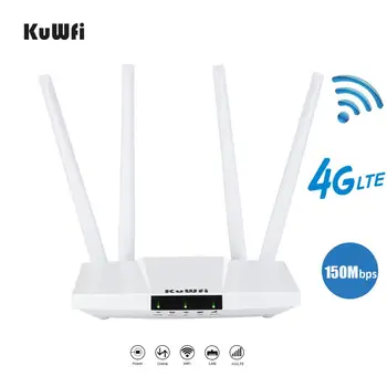KuWFi 4G Router CAT4 150Mbps 4G LTE CPE Router Unlocked FDD/TDD SIM Card Support 32 Wifi Users With RJ45 WAN/LAN Port
KuWFi 4G Router CAT4 150Mbps 4G LTE CPE Router Unlocked FDD/TDD SIM Card Support 32 Wifi Users With RJ45 WAN/LAN Port