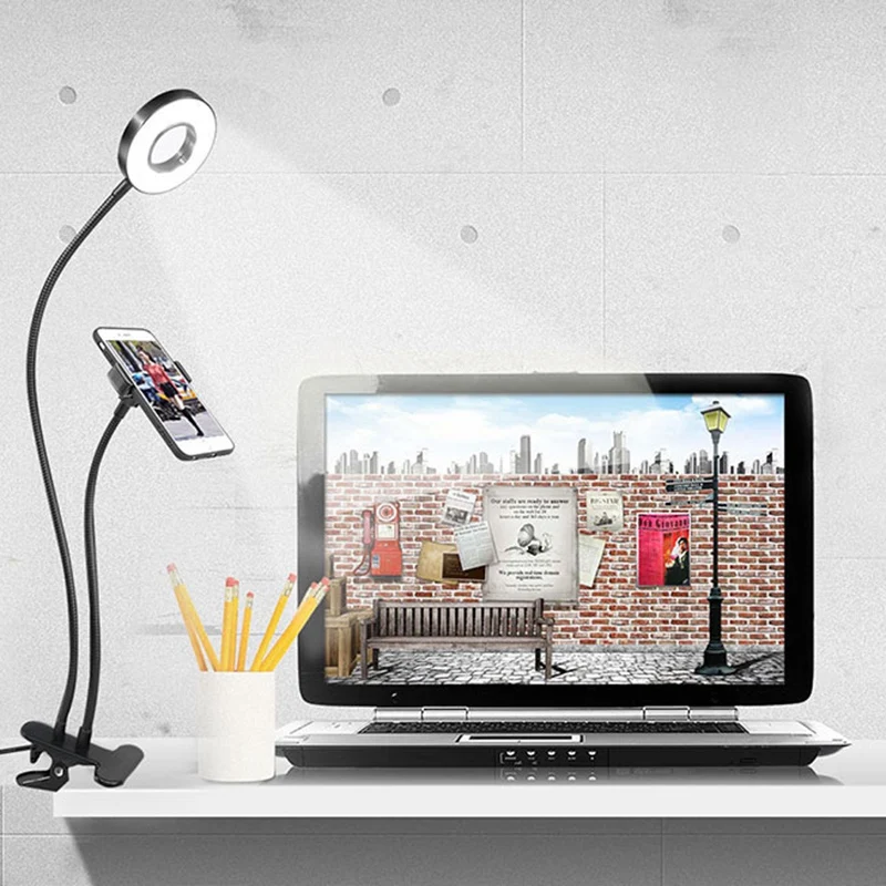 USB LED Book Reading Light Phone Live Stream Fill Light Selfie Lamp Multifunction Bedside Table Study Clip Lamp Desk Light
USB LED Book Reading Light Phone Live Stream Fill Light Selfie Lamp Multifunction Bedside Table Study Clip Lamp Desk Light