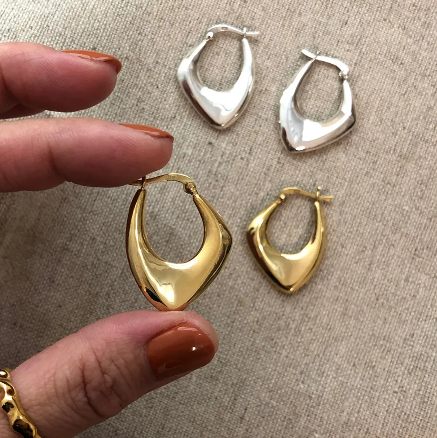 MLKENLY 100%925 Sterling Silver Irregular Big Earrings for Women Nordic Style Minimalist Earrings Party Luxury Jewelry Designers
MLKENLY 100%925 Sterling Silver Irregular Big Earrings for Women Nordic Style Minimalist Earrings Party Luxury Jewelry Designers