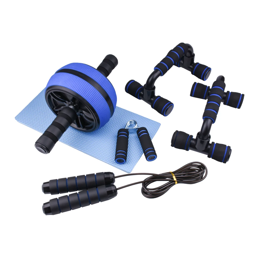 Jump Rope AB Wheel Roller Kit Push-Up Bar Hand Grip Strength Abdominal Exercise Core Muscle Training Fitness Home Gym Workout
Jump Rope AB Wheel Roller Kit Push-Up Bar Hand Grip Strength Abdominal Exercise Core Muscle Training Fitness Home Gym Workout