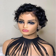 Pixie Cut Wig Human Hair Short Curly Wigs Lace Front Wig Lace Closure Wig 13X1 Pre Plucked With Baby Hair Natural Black
Pixie Cut Wig Human Hair Short Curly Wigs Lace Front Wig Lace Closure Wig 13X1 Pre Plucked With Baby Hair Natural Black