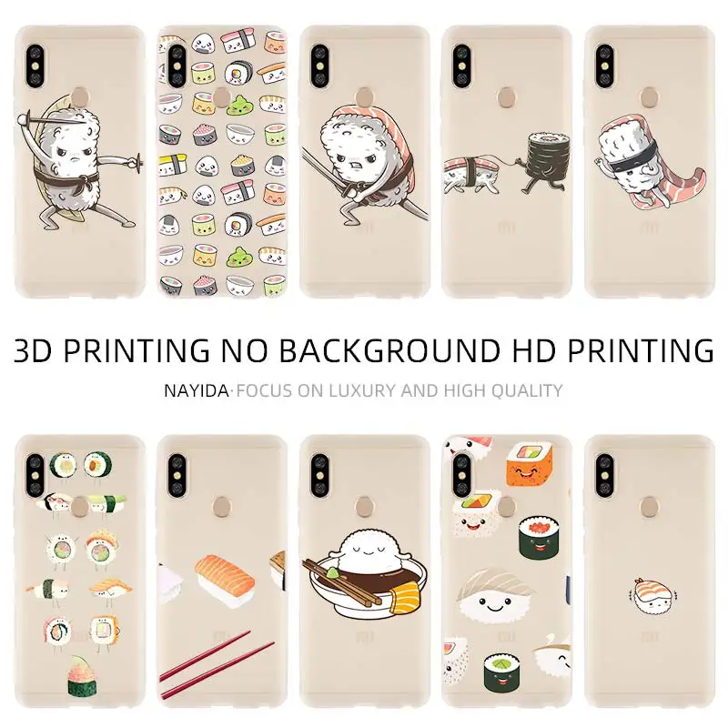 Модный мягкий чехол для Xiaomi Redmi 9A 8A 7A 6A Note 9 8 7 6 5 Pro 8T 9S Coque keep calm eat суши|Бамперы| |