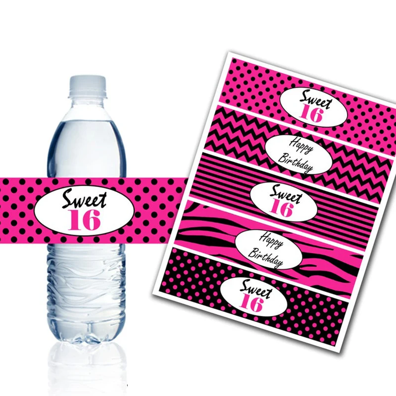 Rose Sweet 16 Party Decoration 16 Birthday Party Water Bottle Label Anniversary Gift Decoration
Rose Sweet 16 Party Decoration 16 Birthday Party Water Bottle Label Anniversary Gift Decoration