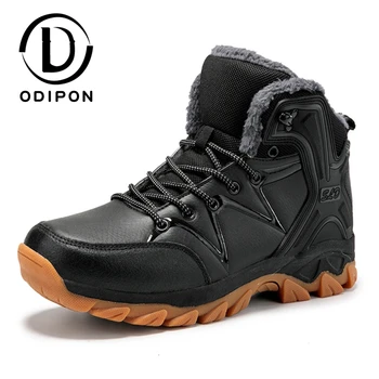 Odipon Mens Winter Shoes High Top Plus Fur Warm Snow Boots Outdoor Non-slip Sports Running Sneakers Waterproof Leather Flats 
Odipon Mens Winter Shoes High Top Plus Fur Warm Snow Boots Outdoor Non-slip Sports Running Sneakers Waterproof Leather Flats