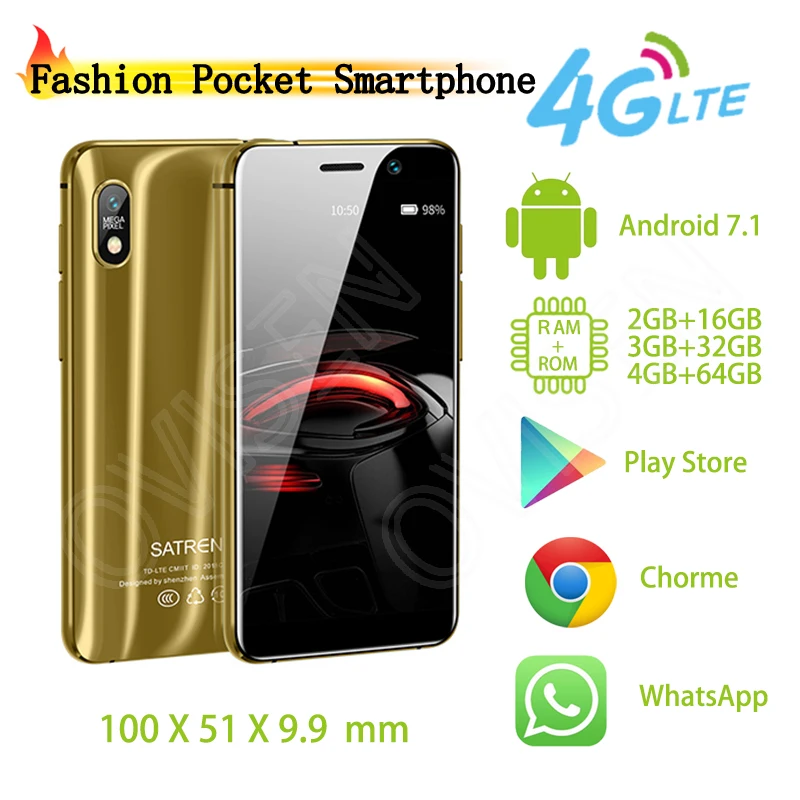 Satrend S11 карман Android смартфон 3 22 "Dual Core 4 аппарат не привязан к оператору сотовой