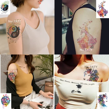 Nu-TATY Waterproof Temporary Sticker Colorful series Colorful Flower Fox Chinese Yin Yang eye Color tiger Tattoo stickers
Nu-TATY Waterproof Temporary Sticker Colorful series Colorful Flower Fox Chinese Yin Yang eye Color tiger Tattoo stickers