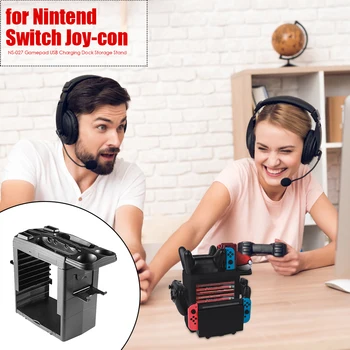 Simple Stand USB Charging Dock Storage Charger Support 8pcs Game Card Box for Nintend Switch Joy-con Controller 265x125x225mm
Simple Stand USB Charging Dock Storage Charger Support 8pcs Game Card Box for Nintend Switch Joy-con Controller 265x125x225mm