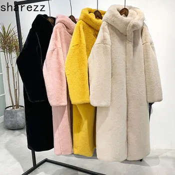 Winter Fur Jacket 2019 High-end Fashion Plush Fur Warm Jacket Female Imitation Mink Thick Long Hooded Coat faux fur coat women 
Winter Fur Jacket 2019 High-end Fashion Plush Fur Warm Jacket Female Imitation Mink Thick Long Hooded Coat faux fur coat women