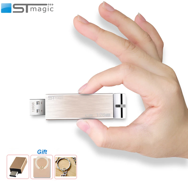 Mini SSD USB3.1 256GB Portable Solid State Flash Drive 64GB 128GB PC External 430MB/S Metal Pen Drives for Laptop TV Projector