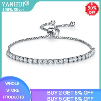 Fine Charm Bracelets For Women Real 925 Sterling Silver White CZ Beads Link Tennis Bracelet With Box Chain Adjustable HB76
Fine Charm Bracelets For Women Real 925 Sterling Silver White CZ Beads Link Tennis Bracelet With Box Chain Adjustable HB76