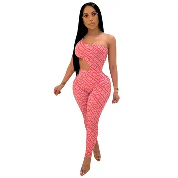 Newest High Elasticity Printed Jumpsuit Set Hot Summer Slim Two-Piece Lettering Print Set Hollow One-Shoulder Tube Top+ Pants
Newest High Elasticity Printed Jumpsuit Set Hot Summer Slim Two-Piece Lettering Print Set Hollow One-Shoulder Tube Top+ Pants